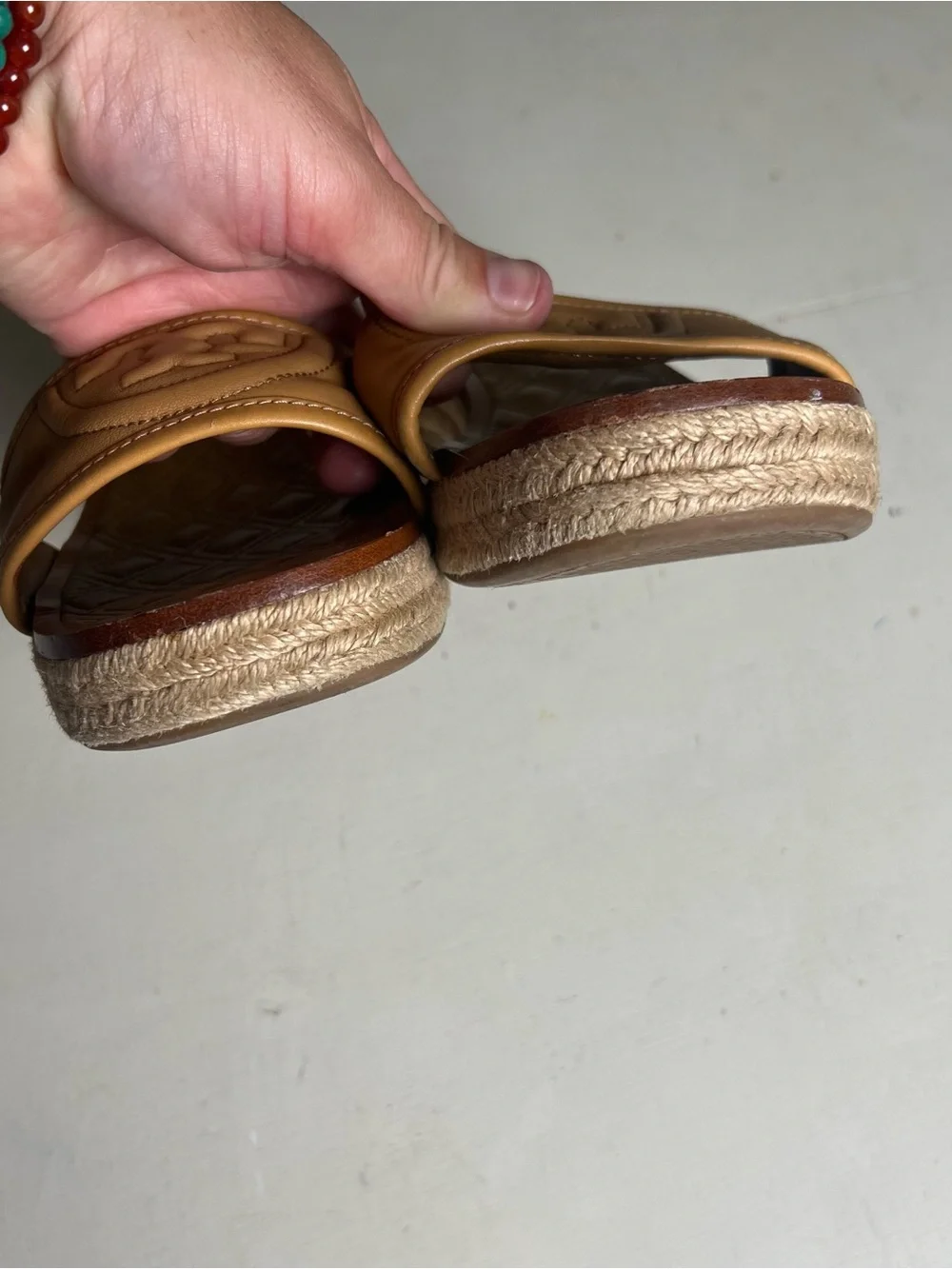 TORY BURCH- Fleming Espadrille Tan Size 11